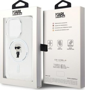 Karl Lagerfeld Karl Lagerfeld KLHMP15LHFCKNOT iPhone 15 Pro 6.1" transparent hardcase IML Ikonik MagSafe 8