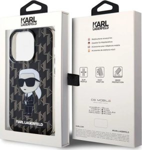 Karl Lagerfeld Karl Lagerfeld KLHCP15XHNKMKLK iPhone 15 Pro Max 6.7" czarny/black hardcase Monogram Ikonik 8