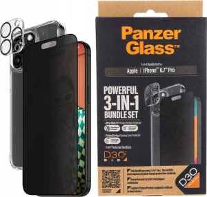 PanzerGlass PanzerGlass iPhone 15 Pro Max 3-in-1 Privacy Pack 1