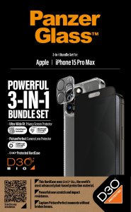 PanzerGlass PanzerGlass iPhone 15 Pro Max 3-in-1 Privacy Pack 11