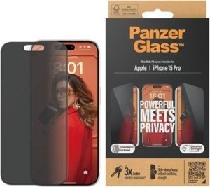 PanzerGlass PanzerGlass SP iPhone 15 Pro UWF Privacy m. Applikator 1