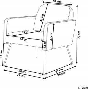 Beliani Fotel Kremowy NARKEN 9