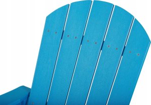 Beliani Krzesło ogrodowe MDF Niebieski ADIRONDACK 3