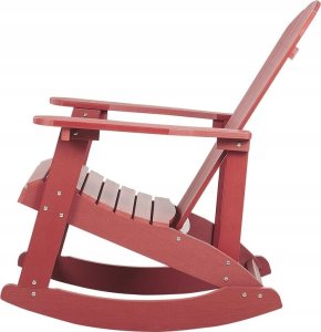 Beliani Krzesło ogrodowe MDF Czerwony ADIRONDACK 8
