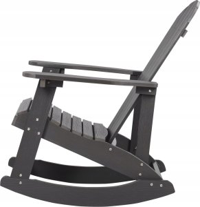 Beliani Krzesło ogrodowe MDF Ciemnoszary ADIRONDACK 3