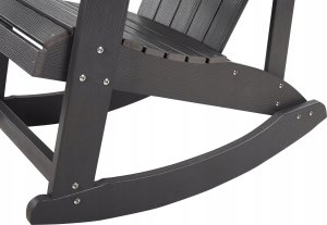 Beliani Krzesło ogrodowe MDF Ciemnoszary ADIRONDACK 4