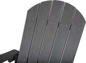 Beliani Krzesło ogrodowe MDF Ciemnoszary ADIRONDACK 8