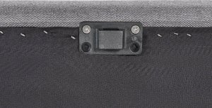 Beliani Sofa narożna dla 3 osób Lewostronny Tkanina Szary LORETELLO 5