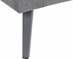 Beliani Sofa narożna dla 3 osób Lewostronny Tkanina Szary LORETELLO 7