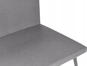 Beliani Narożnik Sofa prawostronna dla 3 osób Prawostronny Tkanina Szary LORETELLO 4