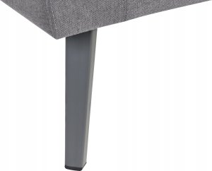 Beliani Narożnik Sofa prawostronna dla 3 osób Prawostronny Tkanina Szary LORETELLO 7