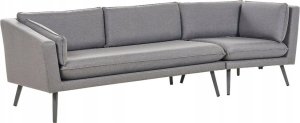Beliani Narożnik Sofa prawostronna dla 3 osób Prawostronny Tkanina Szary LORETELLO 10