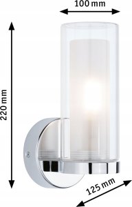 Kinkiet Paulmann Lampa ścienna LUENA E14 max. 20W IP44 230V szkło chrom / metal 5