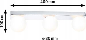 Kinkiet Paulmann Lampa ścienna łazienkowa GOVE LED nad lustro G9 max.3x20W IP44 230V chrom satyna / metal 4