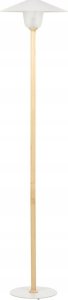 Lampa podłogowa Beliani Lampa podłogowa drewniana biała MOPPY 2