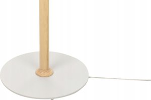 Lampa podłogowa Beliani Lampa podłogowa drewniana biała MOPPY 6