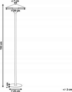 Lampa podłogowa Beliani Lampa podłogowa drewniana biała MOPPY 8