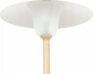 Lampa podłogowa Beliani Lampa podłogowa drewniana biała MOPPY 9