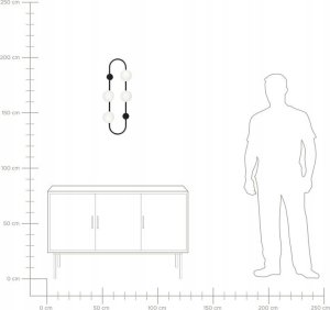Kinkiet Beliani Lampa ścienna 4-punktowa metalowa czarna YANGO 8