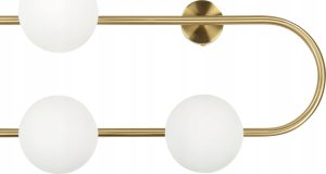 Kinkiet Beliani Lampa ścienna 4-punktowa metalowa złota YANGO 3