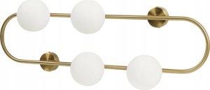 Kinkiet Beliani Lampa ścienna 4-punktowa metalowa złota YANGO 7