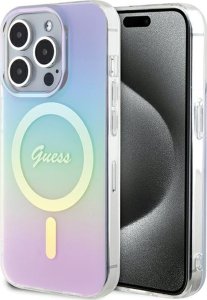 Guess Guess GUHMP15LHITSU iPhone 15 Pro 6.1" fioletowy/purple hardcase IML Iridescent MagSafe 1