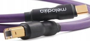Kabel USB Melodika Melodika MDUCB03 Purple Kabel USB typu C-B m.in. do DAC / urzÄdzeĹ medycznych / ploterĂłw - 0,3m 1