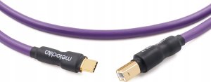 Kabel USB Melodika USB-C - USB-B 0.3 m Fioletowy (MELO-MDUCB03) 2