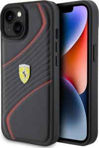 Ferrari Ferrari FEHCP15SPTWK iPhone 15 / 14 / 13 6.1" czarny/black hardcase Twist Metal Logo 1