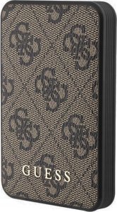 Powerbank Guess Guess Powerbank 15W GUPB5LP4GEGW 5000mAh brązowy/brown 4G Leather Metal Logo 2