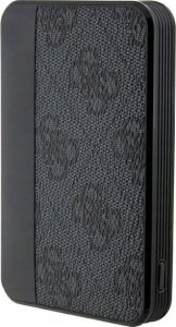 Powerbank Guess Guess Powerbank 15W GUPB5LP4GEGK 5000mAh czarny/black 4G Leather Metal Logo 5