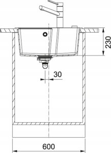 Zlewozmywak Franke Zlewozmywak wbudowywany Fragranit+ Urban UBG 610-50 Kamienny Szary 3