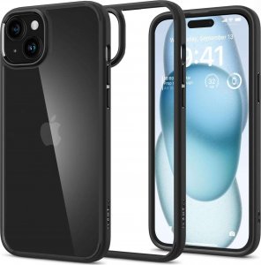 Spigen Etui do iPhone 15 Plus Spigen Ultra Hybrid Case obudowa plecki czarne Matte Black 11