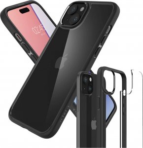 Spigen Etui do iPhone 15 Plus Spigen Ultra Hybrid Case obudowa plecki czarne Matte Black 13