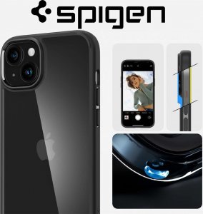 Spigen Etui do iPhone 15 Plus Spigen Ultra Hybrid Case obudowa plecki czarne Matte Black 3