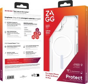 Zagg International ZAGG Crystal Palace Snap - obudowa ochronna do iPhone 14 Plus/15 Plus kompatybilna z MagSafe (clear) 15