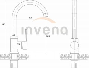 Bateria kuchenna Invena BATERIA ZLEWOZMYWAKOWA SOLO 5