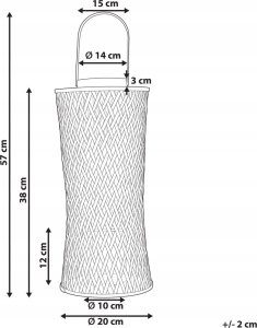 Beliani Lampion bambusowy 38 cm MACTAN 4