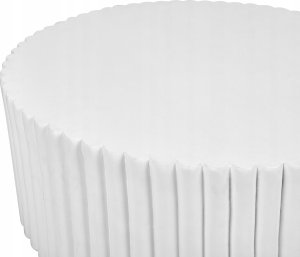 Beliani Okrągły stolik kawowy biały POZZA 4