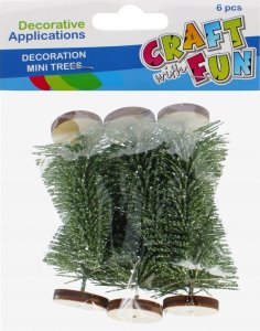 Craft with Fun OZDOBA BN CHOINKA 8CM 6SZT ZIE CF PBH 8/96 1