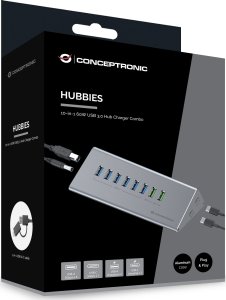 HUB USB Conceptronic CONCEPTRONIC USB Hub -> 8x USB-A 60W,2x USB-C 3.0 m.N.    si 4
