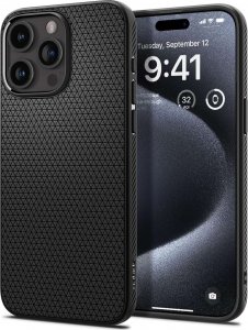 Spigen Etui do iPhone 15 Pro Spigen Liquid Air Case obudowa plecki ochronne Matte Black 1