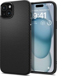 Spigen Etui do iPhone 15 Plus Spigen Liquid Air Case obudowa plecki ochronne Matte Black 1