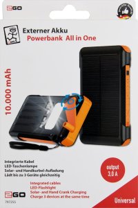 Powerbank 2GO 2GO Notfall-Powerbank 10000mAh Solar-& Handkurbel-Aufla. 3