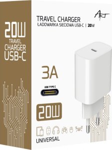 Ładowarka Art ŁADOWARKA SIECIOWA PD/QC 4.0 1x USB-C 3A 20W ART 8