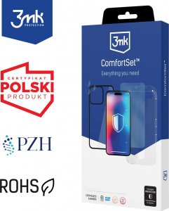 3MK Etui +szkło ekran +obiektyw do iPhone 15 Pro Max Zestaw 3mk Comfort Set 4in1 case lens hartowane 6