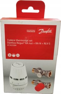 Danfoss Zestaw 3-elementowy Regus RA nakrętka +RA-N+RLV-S 15 prosty 2