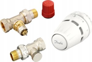 Danfoss Zestaw 3-elementowy Regus RA nakrętka +RA-N+RLV-S 15 prosty 3