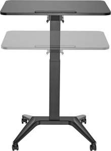Maclean Mobilne biurko stolik na laptop Maclean, czarne, pneumatyczna regulacja wysokości, 80x52cm, 8kg max, 109cm wys, MC-453B 5