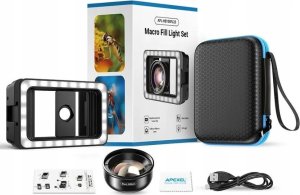 Apexel Obiektyw Makro Do Telefonu Smartfona 100mm Hd + Lampa Led 40 / Cri 95+ / Apl-hb100fl23 3